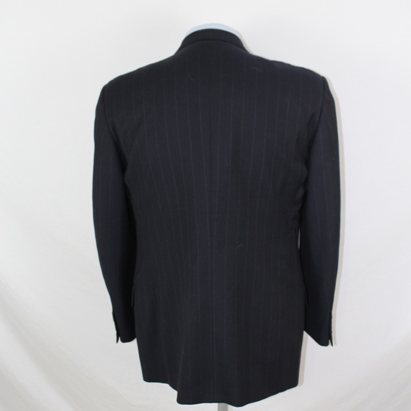 E. ZEGNA SUPER 100's navy double breasted 40R US - Picture 2 of 7